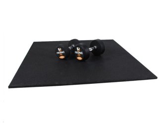 Piso de goma para gimnasio de gránulos pequeños 100% negros de 20MM 100%