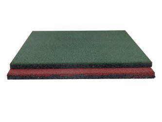 Gránulos pequeños de color teñido en la parte superior de 30MM, suelo de alfombrilla de goma para patio de juegos con gránulos grandes
