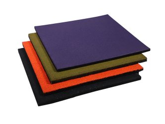 Gránulos pequeños de color teñido en la parte superior de 20MM, suelo de alfombrilla de goma para patio de juegos con gránulos grandes
