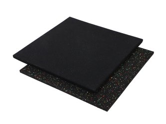 Piso de goma para gimnasio de gránulos pequeños 100% negros de 15MM