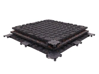 Laminación entrelazada de 50MM con alfombrilla de goma para gimnasio fleck
