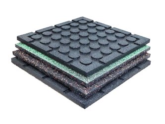 Alfombrilla de goma compuesta de 45MM para gimnasio