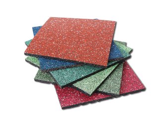Alfombrilla de goma para gimnasio capa superficial de 20MM