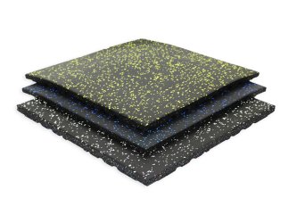 Laminación de enclavamiento de 25MM con piso de alfombra de goma de gimnasio fleck